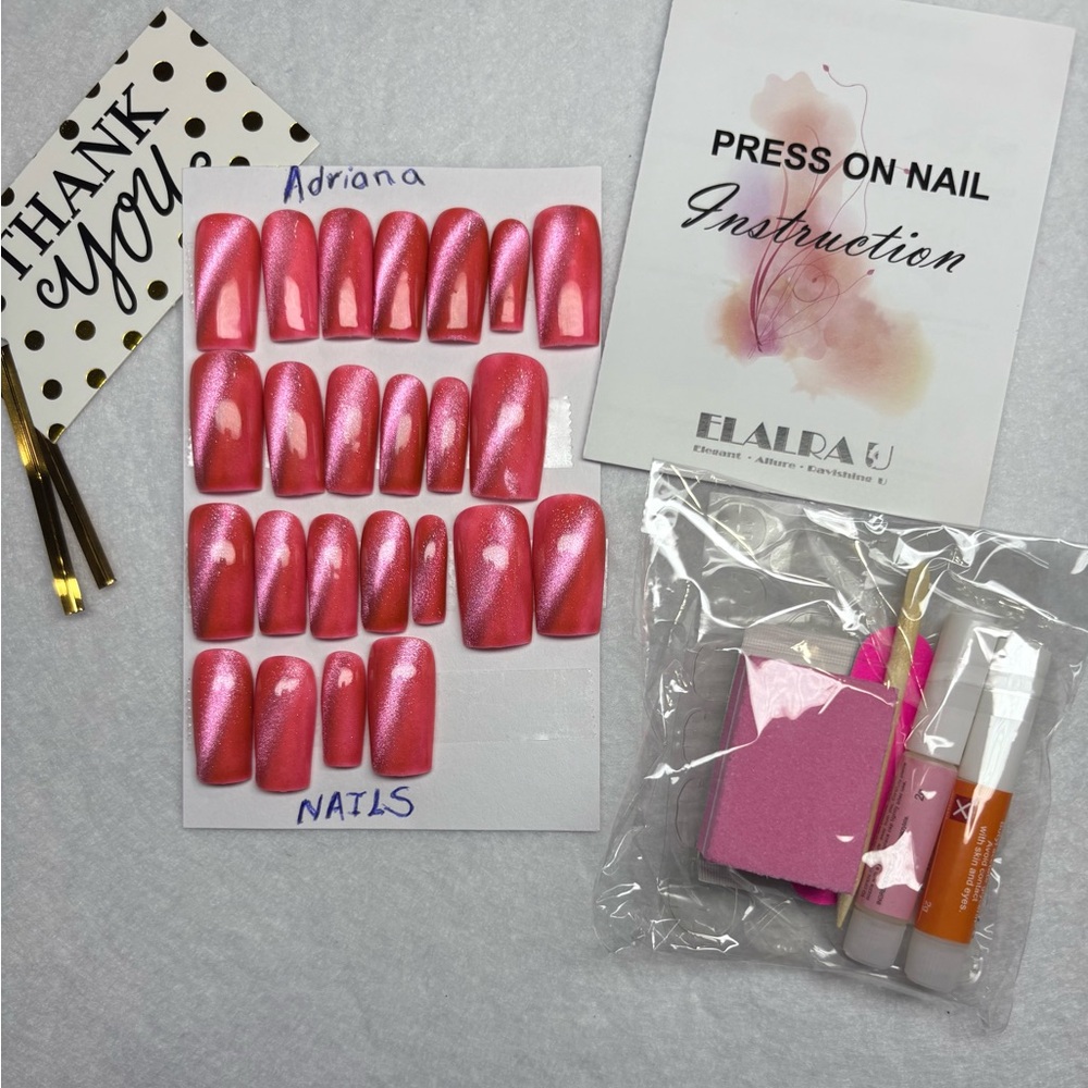Pink Press-On Nail Set